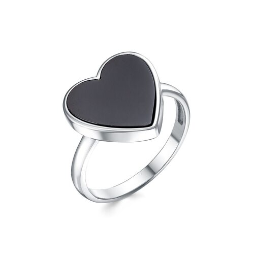 Кольцо с ониксом из серебра 925 пробы