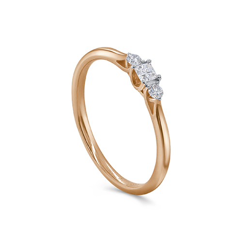 Кольцо с бриллиантами из золота 585 пробы