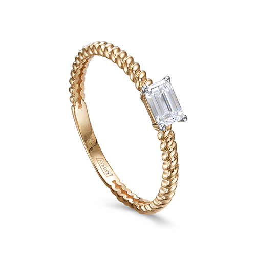 Кольцо с бриллиантом из золота 585 пробы