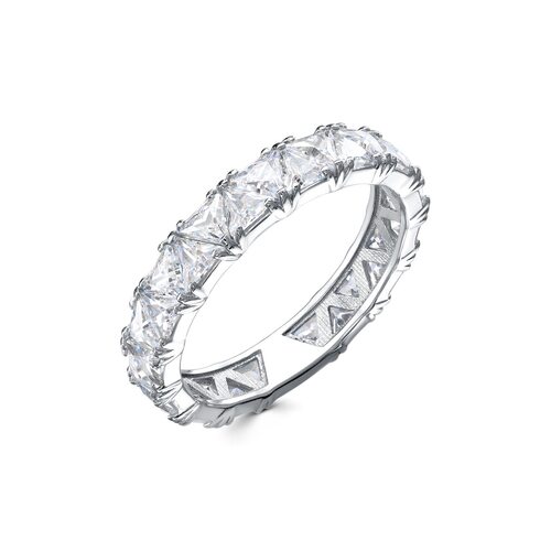 Кольцо с фианитами из серебра 925 пробы