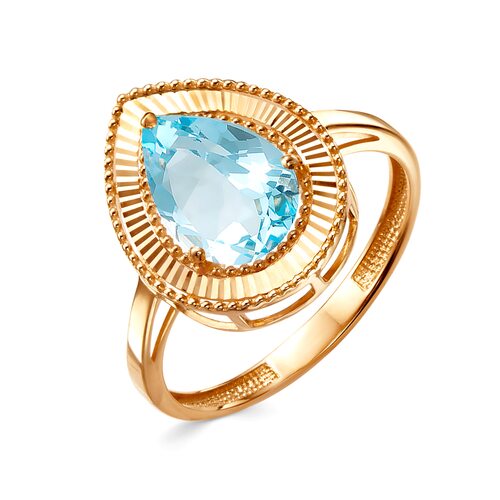 Кольцо с топазом из золота 585 пробы