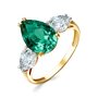 Кольцо с изумрудом и фианитами из золота 585 пробы арт. 1.10.15.4474.00-4527