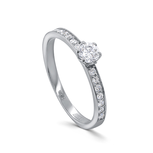 Кольцо с бриллиантами из золота 585 пробы