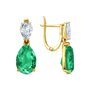 Серьги с изумрудом и фианитами из золота 585 пробы арт. 1.20.15.4474.00-4527