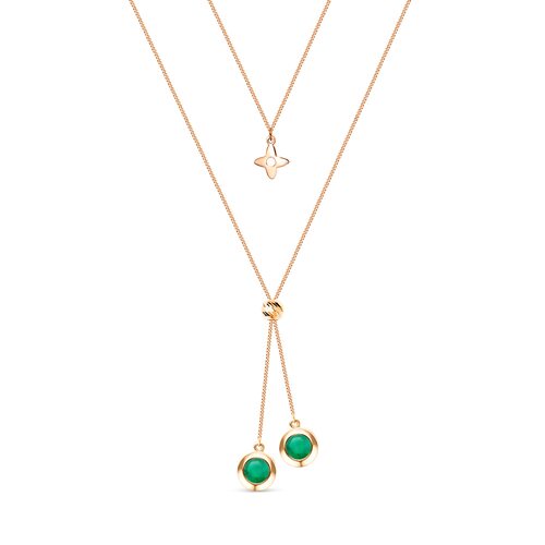 Колье с ониксом из золота 585 пробы