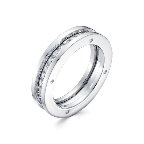 Кольцо с бриллиантами из белого золота 585 пробы