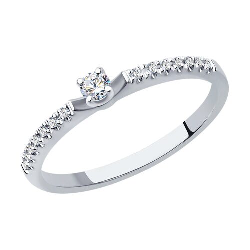 Кольцо с бриллиантами из золота 585 пробы