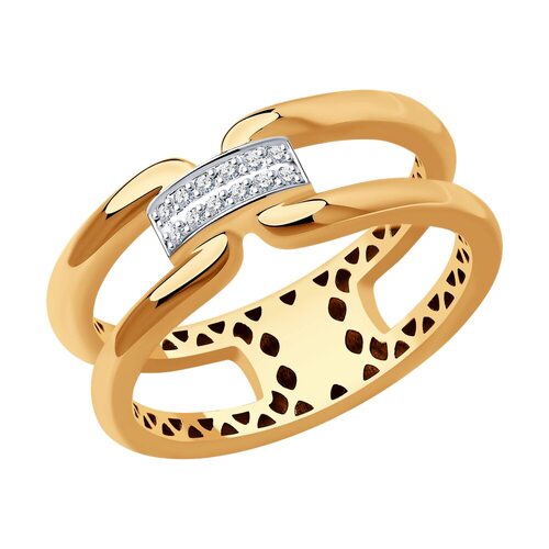 Кольцо с бриллиантами из золота 585 пробы арт. 1012292