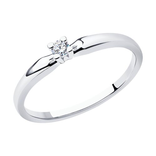 Кольцо с бриллиантом из золота 585 пробы