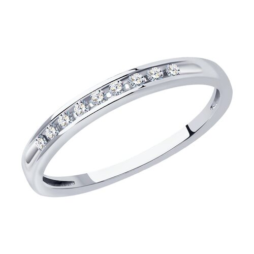 Кольцо с бриллиантами из белого золота 585 пробы