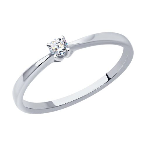 Кольцо с бриллиантом из золота 585 пробы