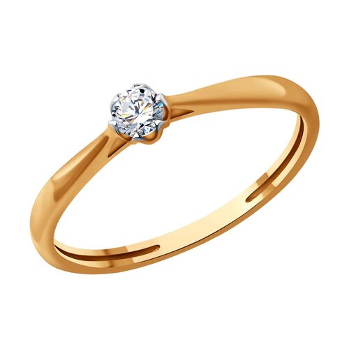 Кольцо с бриллиантом из золота 585 пробы