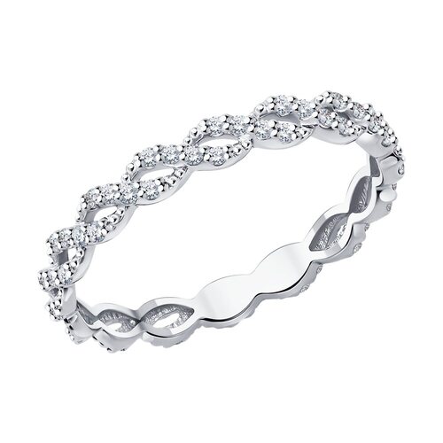 Кольцо с бриллиантами из белого золота 585 пробы