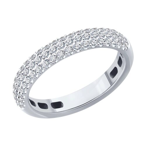 Кольцо с бриллиантами из белого золота 585 пробы