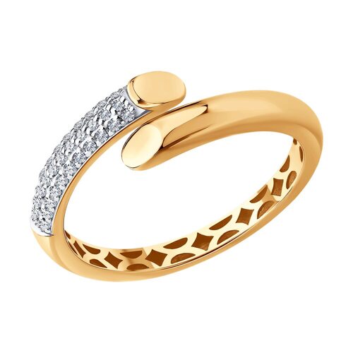 Кольцо с бриллиантами из золота 585 пробы