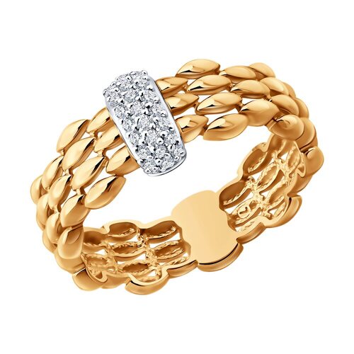 Кольцо с бриллиантами из золота 585 пробы