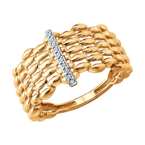 Кольцо с бриллиантами из золота 585 пробы