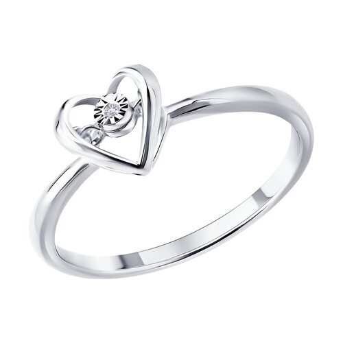 Кольцо с бриллиантом из золота 585 пробы