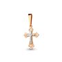Крест православный из серебра 925 пробы с позолотой