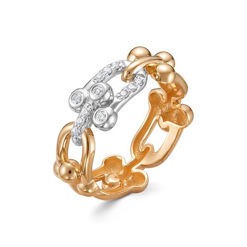 Кольцо с бриллиантами из золота 585 пробы