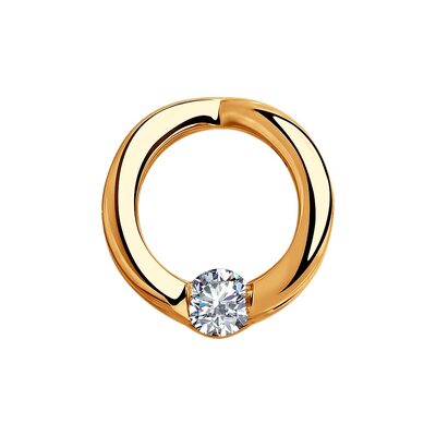 Подвеска с бриллиантами из золота 585 пробы