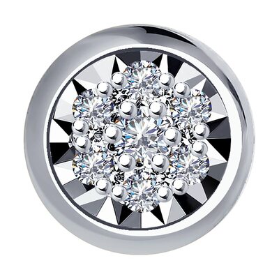 Подвеска с бриллиантами из белого золота 585 пробы