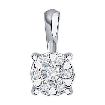 Подвеска с бриллиантами из золота 585 пробы