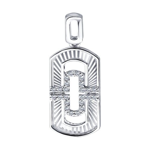 Подвеска с бриллиантами из белого золота 585 пробы