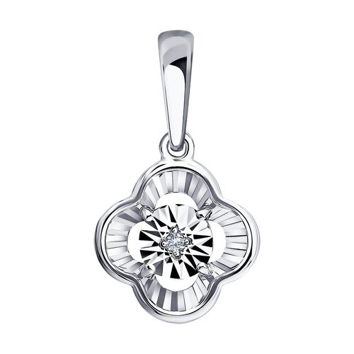 Подвеска с бриллиантом из золота 585 пробы