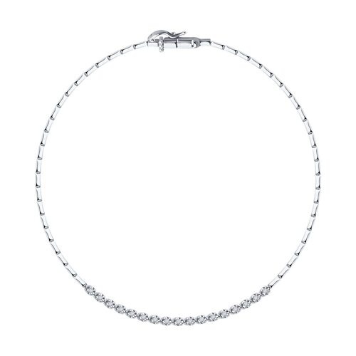 Браслет с бриллиантами из белого золота 585 пробы