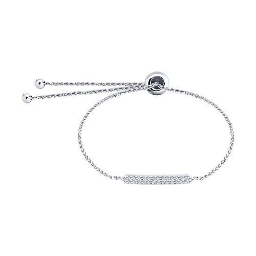 Браслет с бриллиантами из белого золота 585 пробы