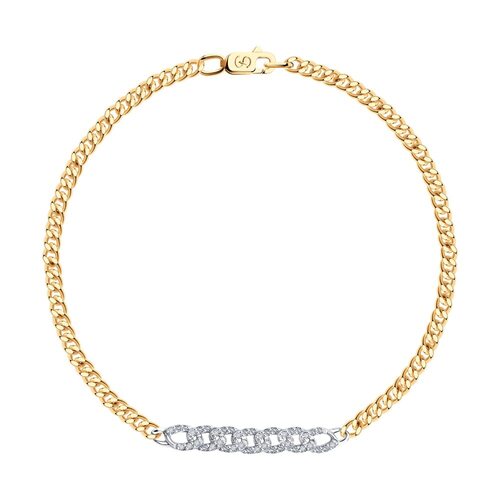 Браслет с бриллиантами из золота 585 пробы