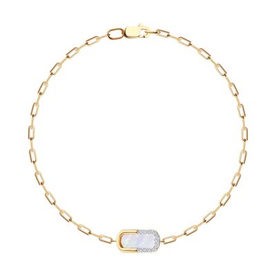 Браслет с бриллиантами из золота 585 пробы