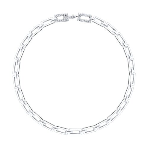 Браслет с бриллиантами из белого золота 585 пробы