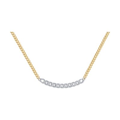 Колье с бриллиантами из золота 585 пробы