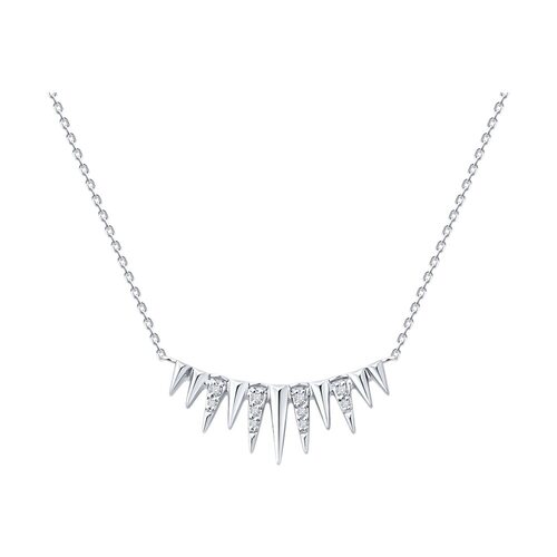 Колье с бриллиантами из белого золота 585 пробы