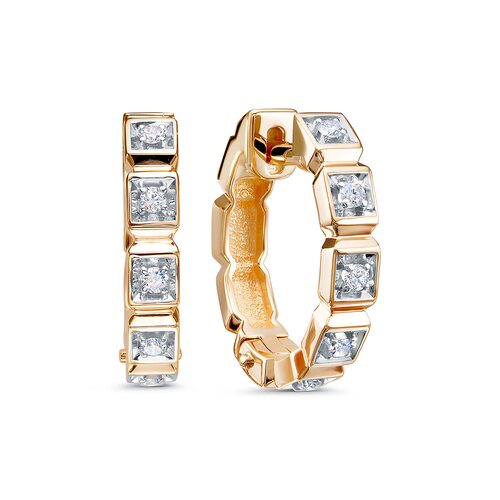 Серьги с бриллиантами из золота 585 пробы