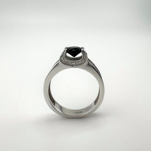 Кольцо с сапфирами и бриллиантами из золота 585 пробы