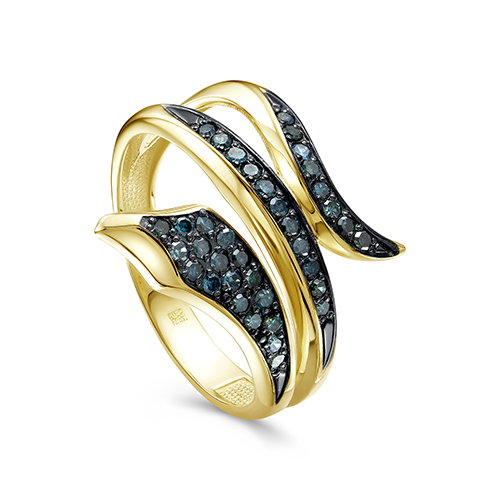 Кольцо с бриллиантами из золота 585 пробы