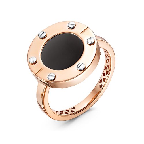 Кольцо с ониксом из золота 585 пробы