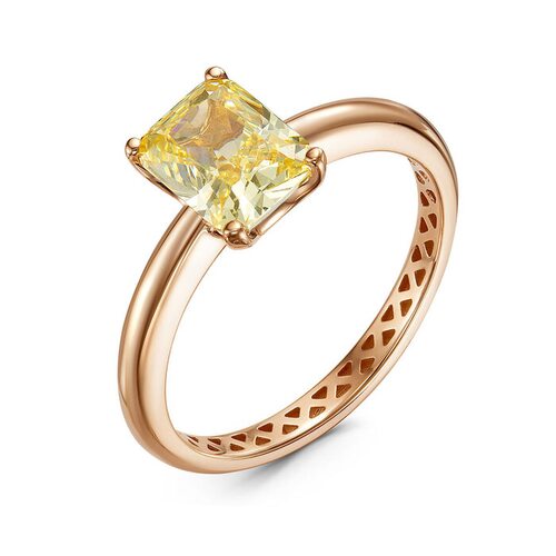 Кольцо с бриллианитом из золота 585 пробы