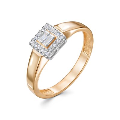 Кольцо с бриллиантами из золота 585 пробы