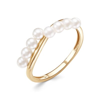 Кольцо с жемчугом из золота 585 пробы