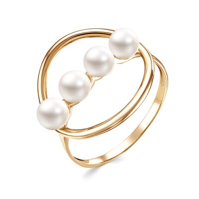 Кольцо с жемчугом из золота 585 пробы