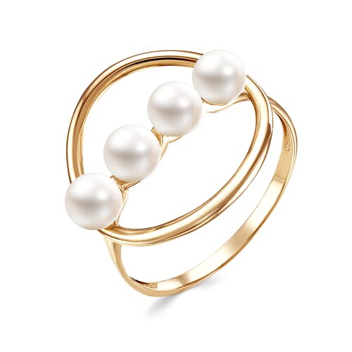 Кольцо с жемчугом из золота 585 пробы