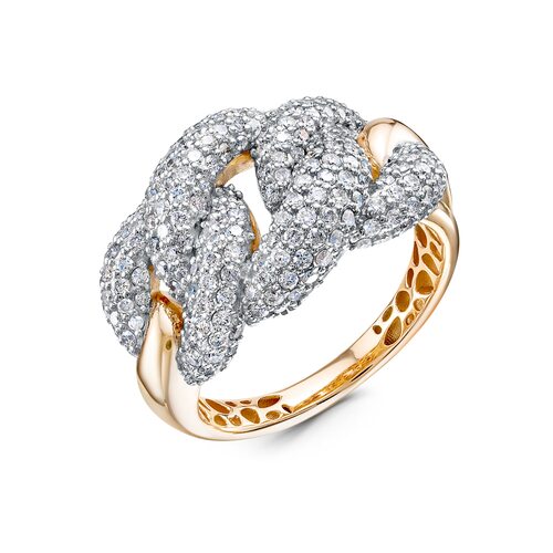 Кольцо с бриллиантами из золота 585 пробы