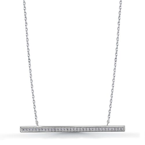 Колье с бриллиантами из белого золота 585 пробы