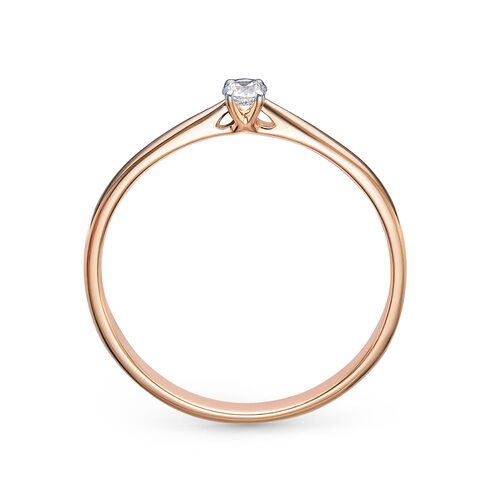 Кольцо с бриллиантом из золота 585 пробы