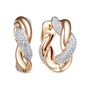 Серьги с фианитами из золота 585 пробы
