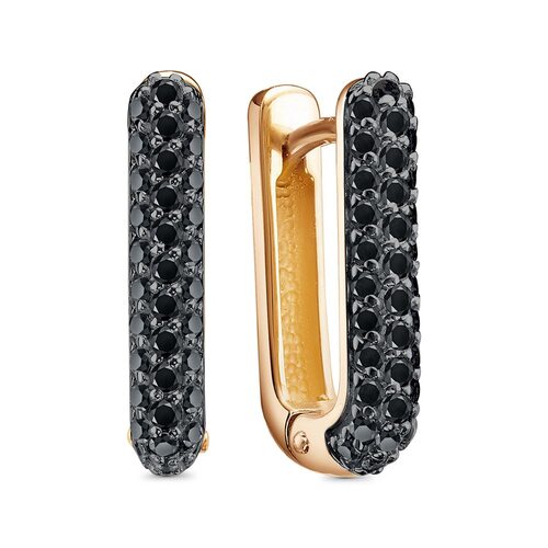 Серьги с фианитами из золота 585 пробы